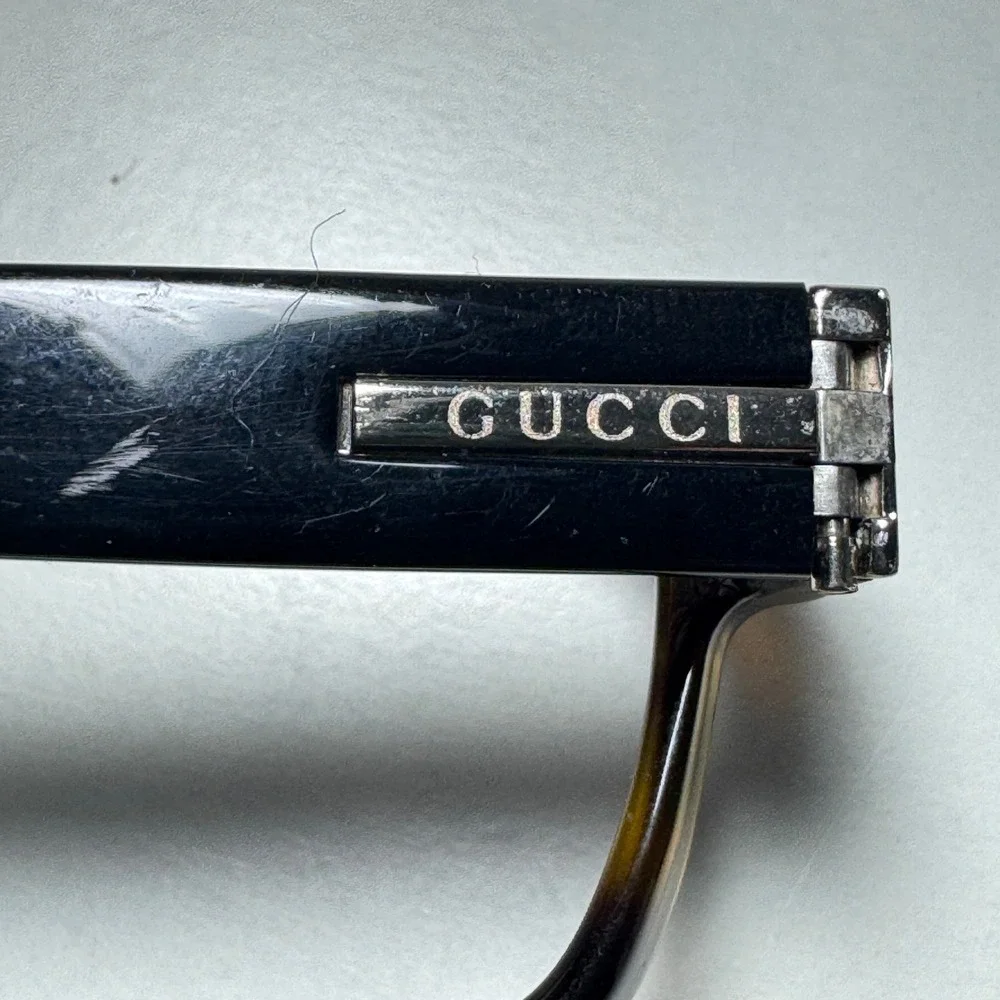 Gucci GG 1651 TRD 135 Dark Tortoise Shell Rectangular Eyeglass Frames Italy